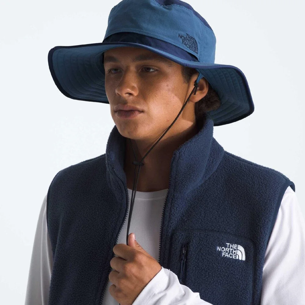 The North Face Horizon Breeze Brimmer Hat Unisex XL Navy Blue Chin Strap GBO3044